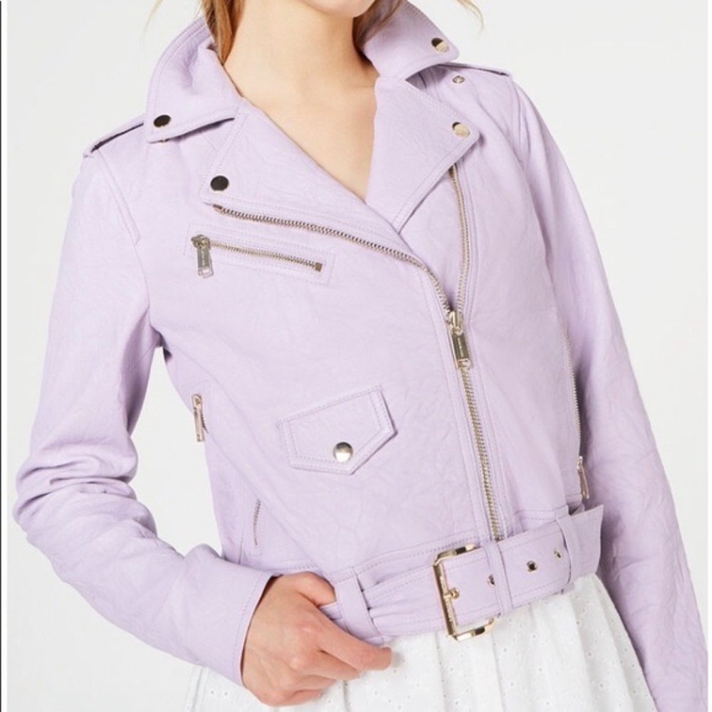 Michael Kors Pale Orchid Leather Jacket